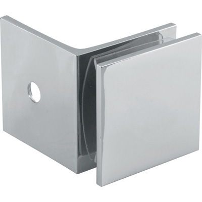 BC201-90 Square Corner Wall Mount Fixed Panel Clamp With Large Leg