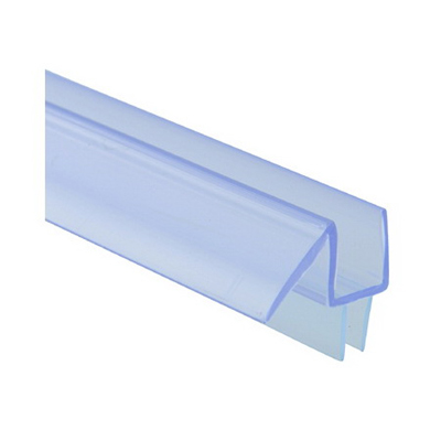 SG250 Clear Co-Extruded Double Bottom Wipe with Drip Rail Fits 6mm to 12mm Glass