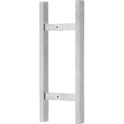 SHD08F Glass Mounted Square Tube Ladder Style Back-to-Back Pull Handle